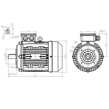 Silnik elektryczny 2,2kW 900 obr/min. 112B14